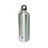Botella con capacidad de 750 ml, color plata, tipo deportiva y material aluminio
