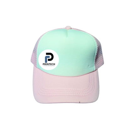 Gorra con tamaño de Ajustable, color blanco, tipo maya y base rosa