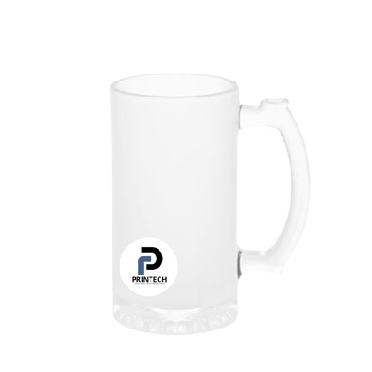 Jarra con capacidad de 16 oz, color transparente, tipo cervecera y acabado frozed