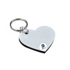 Llavero con forma de Corazón, color blanco, material acero y correa negra