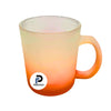 Taza con capacidad de 11 oz, color naranja, tipo frozed y material cerámica
