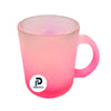 Taza con capacidad de 11 oz, color rosa, tipo frozed y material cerámica