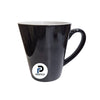 Taza con capacidad de 12 oz, color negro glossy, tipo mágica y inner blanco