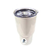 Vaso con capacidad de 20 oz, color blanco, tapa autotapa y material acero